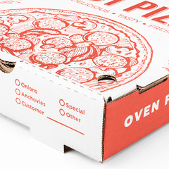 Karat Corrugated Pizza Box, 12”x12”x2”, Generic Print – 50 pcs, FP-PBF12WG