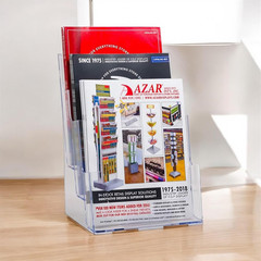 252378, Brochure Holder, Acrylic Desk Organizer, Three Tier Document, Magazine &