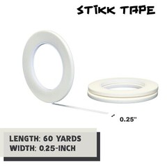 Stikk Painters Tape – 3pk White Painter Tape – 1/4 inch x 60 yards – Paint Ta…