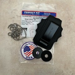 New York Detective Police Belt Clip Badge Holder With Neck Chain – For NYPD