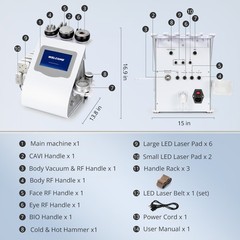 9 in 1 Beauty Machine for Body Massage Facial Skin Care Skin Lifting Weight Log