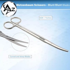 7″ Curved Blunt Metzenbaum Dissecting Scissors Premium Quality Stainless Steel