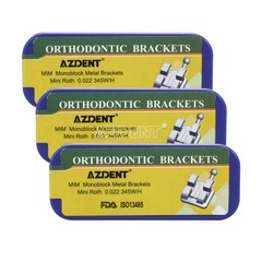AZDENT Dental Orthodontic C3 MIM Bracket Braces Mini Roth MBT .022 Hooks 345