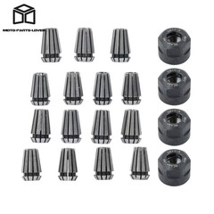 19pc ER11 CNC Collet Set with M14 Nuts for Precision Workholding 1-7mm
