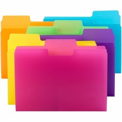 SuperTab Top Tab File Folders 1/3-Cut Tabs Assorted Letter Size 0.75″ Expansion