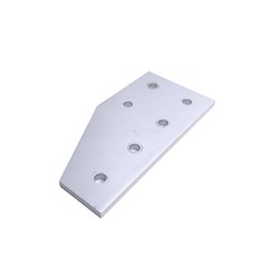 Lot of 6 80/20 4320 Angled Flat Plates, 15-Series, 6-Hole, 6in x 3in x 0.250in