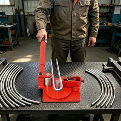 Manual Rebar Bender, Rod Bar Bender w/ 7 Bearings, Heavy-Duty Rebar Bending Tool