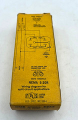 NOS Hubbell 5362 Duplex Receptacle 20A 125V NEMA 5-20R Outlet USA