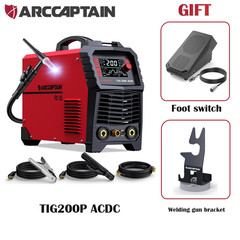 ARCCAPTAIN TIG Welder AC/DC 200Amp 110V/220V with Pulse Aluminum TIG Welder