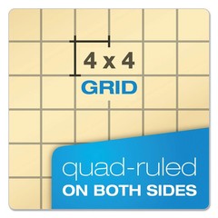 Quad Ruled Blank Book 11.34 x 9.14 Heavyweight 20lb Paper Twin Wire Binding