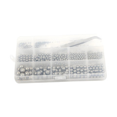 600 Pcs Metric Precision Steel Bearing Balls, Assorted Stainless Steel Loose Bic