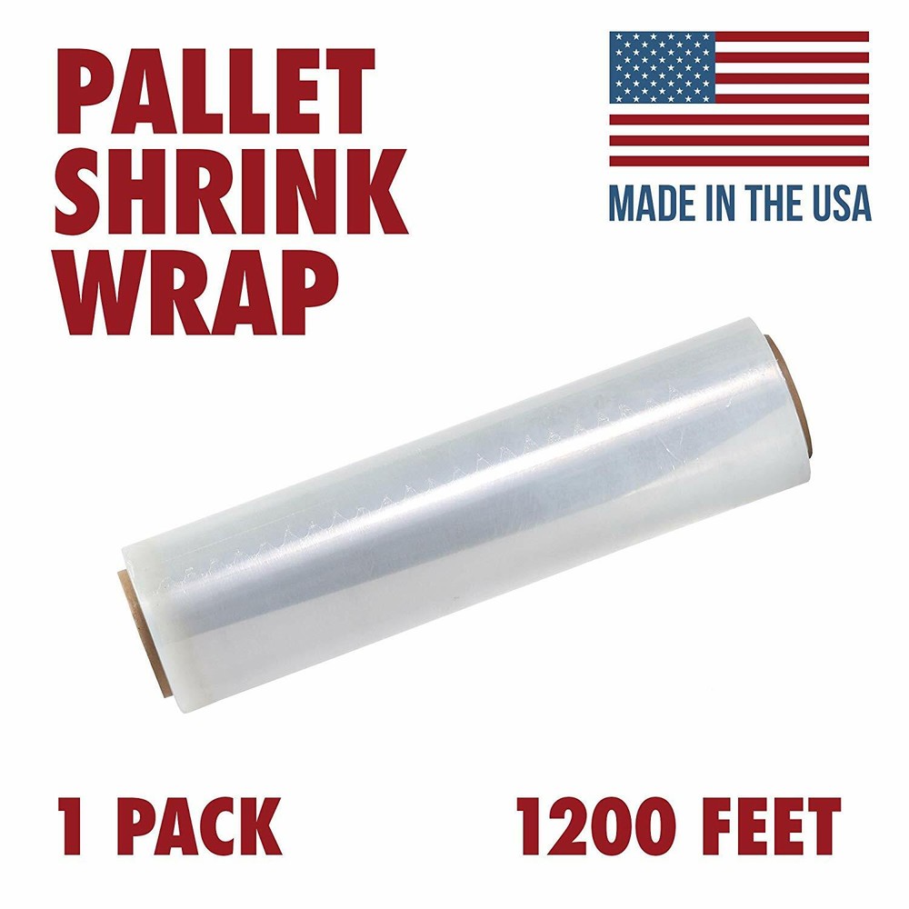 Pallet Wrap 18 in x 1200 ft 80 Gauge Stretch Film Shrink Wrap Ox Plastics