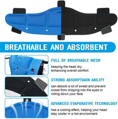 Hard Hat Sweatbands, Sweat Band for Safety Helmet, Washable Hard Hat Cooling