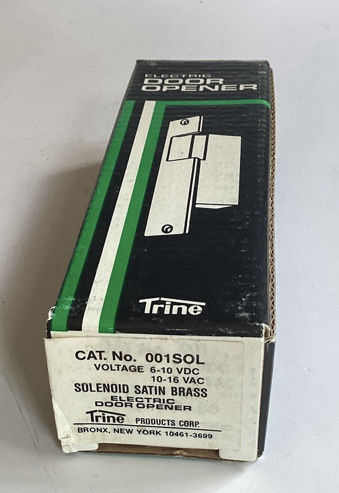 Vintage Trine 001SOL Electric Door Opener Strike – NOS Satin Brass Tested!
