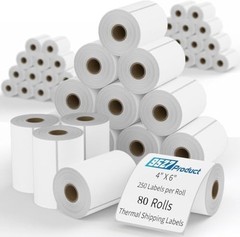 4×6 Thermal Labels for Zebra Rollo Direct Thermal Shipping Labels 250 Pack