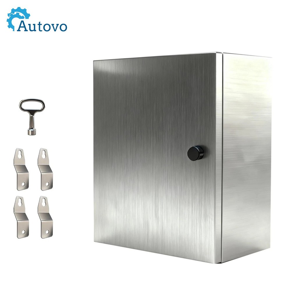 12x10x6″ 304 Stainless Steel Enclosure IP66 Waterproof and Dustproof Metal Box