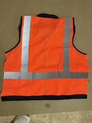 CPKC Employee issued PPE Hi-Visibility Orange Vest Size Large Reg. branded logo