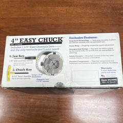 EASY CHUCK 4in 4-Jaw Manual Lathe Chuck, M33-3.5 Thread Mount, #C3000