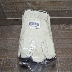 12 PAIR Pigskin Leather Work Gloves Size Large Lot of 12 Pairs New In Package
