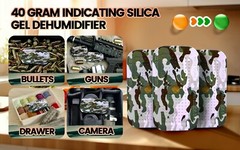 40 Gram Reusable Indicating Desiccant Gun Safe Dehumidifier Silica Gel Canister