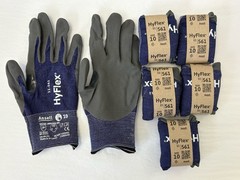 New Ansell 11-561 Hyflex 6-PACK A3 Cut-Resistant Gloves Nitrile Size 10 (GU6)