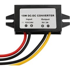 DC 12V to 5V 3A 15W Step down USB Converter Regulator Adapter For Car Charger US