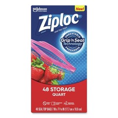 Ziploc 314469BX 9.63 in. x 8.5 in. Double Zipper Storage Bags – CL (48/Box) New