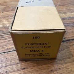 Buss Fuse Box Of 100 MDA-2 MDA2 dual-element Fuse Bussmann Ceramic