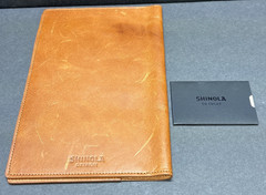 Shinola Medium Journal iPad Mini Cover w/o Tab Natural Leather Wallet