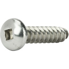 #8 Square Drive Pan Head Sheet Metal Screws Self Tap Stainless Steel All Lengths