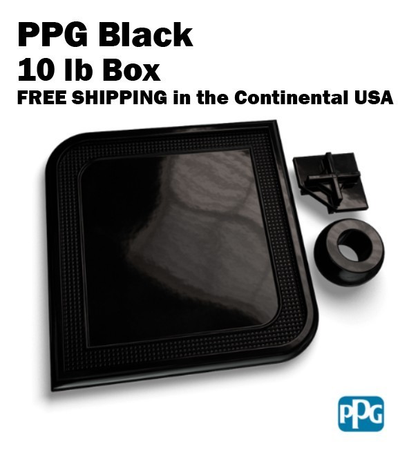 PPG Black Polyester Powder Coating PCT90235 (10 lb Box) FREE SHIPPING