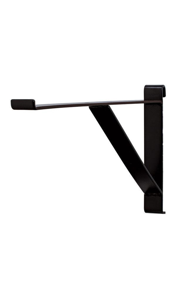 12 inch Black Contemporary Shelf Bracket for Wire Grid – Set of 3