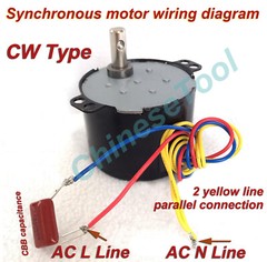 US stock Synchronous Motor 50KTYZ AC110V 120V 50/60Hz 50r/m CW/CCW 6W 1.4kgf.cm