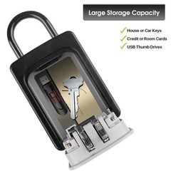 Wall Mounted Key Lock Box Key Safe Box Weatherproof 4 Digit Combination Key Stor