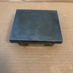 Vtg Challenge Mchy Co. USA 3 1/2” X 4” Cast Iron Surface Inspection Plate Stamp