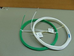 20 feet 20 AWG Silver Plated Copper PTFE Teflon(R) Wire Green & White Solid SPC
