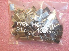 QTY (100) 32MHz HC49/U CRYSTALS 30pf 13HCJ-30-32.0 32.000Mhz