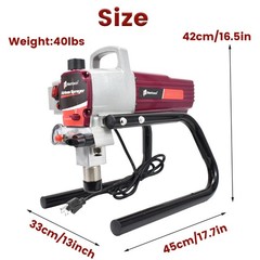 1700W High Pressure Airless Paint Sprayer High Efficiency Power Painting 110V