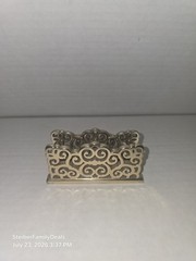 Brighton Scroll Office Business Card Holder Geneva Collection Silver Plated
