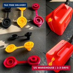 5-Pack Gas Can Vent Cap Kit – Yellow Vent Plugs for Old Style Water & Gas Jugs,
