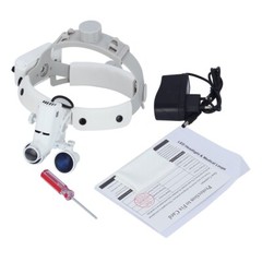 AZDENT Dental Medical Surgical Headband Binocular Loupes 3.5X-R/LED Headlight 5W