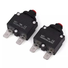 2x 15A 125/250V Push Button Reset Overload Protector Thermal Circuit Breaker NEW