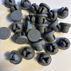(1000ea) Butyl Rubber Stopper 3-Legs ,Grey , 20mm for 10ml Vials
