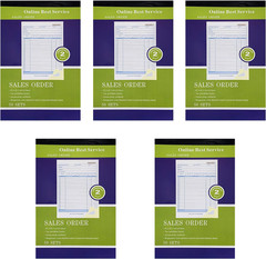 5 Pack Large Sales Order Book Receipt Invoice Duplicate Carbonless 50 Sets 5.9/1