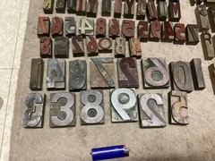 173 Vintage Letter-number-character Key letterpress Wooden Print Block Blocks