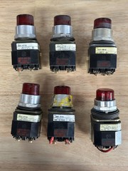 Allen Bradley 800T-PT16 – RED Illuminated Switches – [LOT OF 6]