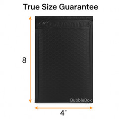 4×8 #000 Black Poly Bubble Mailers Self-Seal Padded Envelopes Small Ship
