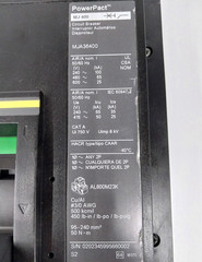 New Square D PowerPact 400 Amp I-Line Circuit Breaker 600 VAC 3 Pole MJA36400
