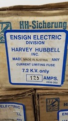 Lot of 3 – 1.89-125A B1 Fuse Hubbell Inc. Driescher 7.2 K.V. 12 125A – New