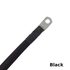 2 AWG Gauge Custom Battery Cable Copper Braided (Black)